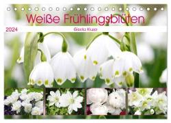 Weiße Frühlingsblüten (Tischkalender 2024 DIN A5 quer), CALVENDO Monatskalender
