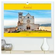 Assisi - Mittelalterliches Herz Italiens (hochwertiger Premium Wandkalender 2024 DIN A2 quer), Kunstdruck in Hochglanz