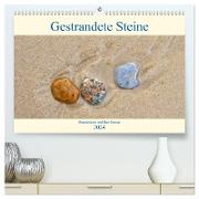 Gestrandete Steine (hochwertiger Premium Wandkalender 2024 DIN A2 quer), Kunstdruck in Hochglanz