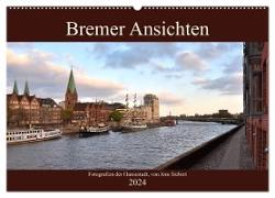 Bremer Ansichten (Wandkalender 2024 DIN A2 quer), CALVENDO Monatskalender