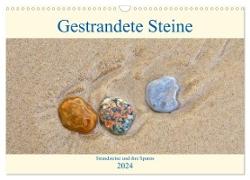 Gestrandete Steine (Wandkalender 2024 DIN A3 quer), CALVENDO Monatskalender