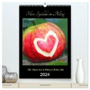 Herz-Symbole im Alltag 2024 (hochwertiger Premium Wandkalender 2024 DIN A2 hoch), Kunstdruck in Hochglanz