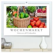 Wochenmarkt - Genussvoll Einkaufen (hochwertiger Premium Wandkalender 2024 DIN A2 quer), Kunstdruck in Hochglanz