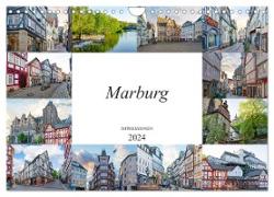 Marburg Impressionen (Wandkalender 2024 DIN A4 quer), CALVENDO Monatskalender