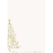 Design-W-Blatt DIN A4-Weihnachtsbaum mit Kugeln, HF/gold