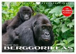 Berggorillas im Herzen Afrikas (Wandkalender 2024 DIN A4 quer), CALVENDO Monatskalender