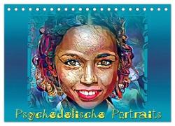 Psychedelische Portraits (Tischkalender 2024 DIN A5 quer), CALVENDO Monatskalender