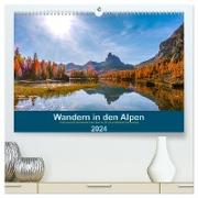 Wandern in den Alpen (hochwertiger Premium Wandkalender 2024 DIN A2 quer), Kunstdruck in Hochglanz