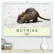 NUTRIAS - Pelzige Gesellen (hochwertiger Premium Wandkalender 2024 DIN A2 quer), Kunstdruck in Hochglanz