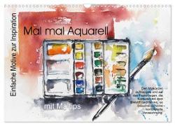 Mal mal Aquarell (Wandkalender 2024 DIN A3 quer), CALVENDO Monatskalender