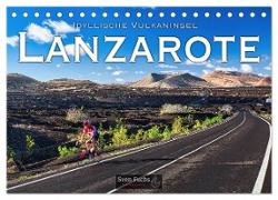 Idyllische Vulkaninsel Lanzarote (Tischkalender 2024 DIN A5 quer), CALVENDO Monatskalender