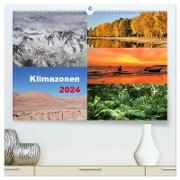 Klimazonen 2024 (hochwertiger Premium Wandkalender 2024 DIN A2 quer), Kunstdruck in Hochglanz