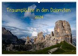 Traumplätze in den Dolomiten (Wandkalender 2024 DIN A2 quer), CALVENDO Monatskalender
