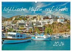 Idyllische Häfen auf Kreta (Wandkalender 2024 DIN A2 quer), CALVENDO Monatskalender
