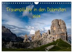 Traumplätze in den Dolomiten (Wandkalender 2024 DIN A4 quer), CALVENDO Monatskalender