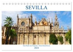 Sevilla Eine Stadt zum Träumen (Tischkalender 2024 DIN A5 quer), CALVENDO Monatskalender