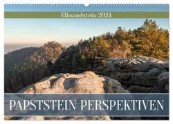 Papststein Perspektiven - Elbsandstein (Wandkalender 2024 DIN A2 quer), CALVENDO Monatskalender
