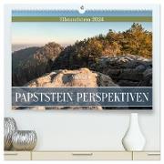 Papststein Perspektiven - Elbsandstein (hochwertiger Premium Wandkalender 2024 DIN A2 quer), Kunstdruck in Hochglanz