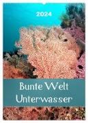 Bunte Welt Unterwasser (Wandkalender 2024 DIN A2 hoch), CALVENDO Monatskalender