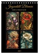 Jugendstil Blumen (Tischkalender 2024 DIN A5 hoch), CALVENDO Monatskalender