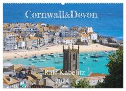 Cornwall & Devon 2024 (Wandkalender 2024 DIN A2 quer), CALVENDO Monatskalender