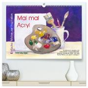 Mal mal Acryl (hochwertiger Premium Wandkalender 2024 DIN A2 quer), Kunstdruck in Hochglanz