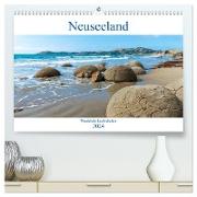 Neuseeland - Wandelnde Landschaften (hochwertiger Premium Wandkalender 2024 DIN A2 quer), Kunstdruck in Hochglanz