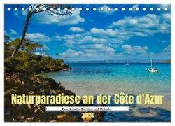 Naturparadiese an der Côte d'Azur (Tischkalender 2024 DIN A5 quer), CALVENDO Monatskalender