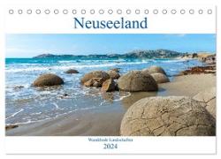 Neuseeland - Wandelnde Landschaften (Tischkalender 2024 DIN A5 quer), CALVENDO Monatskalender