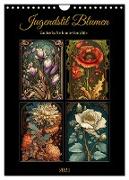 Jugendstil Blumen (Wandkalender 2024 DIN A4 hoch), CALVENDO Monatskalender