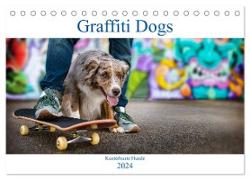 Graffiti Dogs (Tischkalender 2024 DIN A5 quer), CALVENDO Monatskalender
