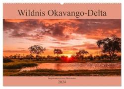 Wildnis Okavango-Delta (Wandkalender 2024 DIN A2 quer), CALVENDO Monatskalender