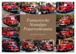 Fantastische Nostalgie Feurwehrautos (Wandkalender 2024 DIN A2 quer), CALVENDO Monatskalender
