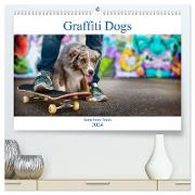 Graffiti Dogs (hochwertiger Premium Wandkalender 2024 DIN A2 quer), Kunstdruck in Hochglanz