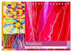 Knallbunt - Ein Potpourri der Farben (Tischkalender 2024 DIN A5 quer), CALVENDO Monatskalender