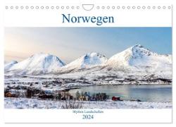 Norwegen - Mythos Landschaften (Wandkalender 2024 DIN A4 quer), CALVENDO Monatskalender