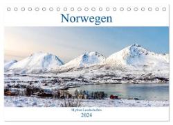 Norwegen - Mythos Landschaften (Tischkalender 2024 DIN A5 quer), CALVENDO Monatskalender