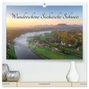 Wunderschöne Sächsische Schweiz (hochwertiger Premium Wandkalender 2024 DIN A2 quer), Kunstdruck in Hochglanz