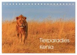 Tierparadies Kenia (Tischkalender 2024 DIN A5 quer), CALVENDO Monatskalender