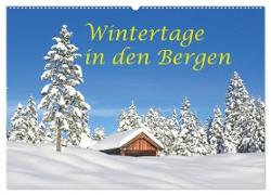 Wintertage in den Bergen (Wandkalender 2024 DIN A2 quer), CALVENDO Monatskalender