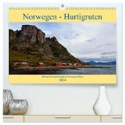 Norwegen - Hurtigruten (hochwertiger Premium Wandkalender 2024 DIN A2 quer), Kunstdruck in Hochglanz