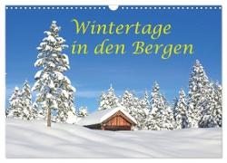 Wintertage in den Bergen (Wandkalender 2024 DIN A3 quer), CALVENDO Monatskalender