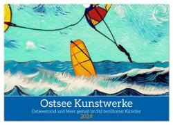 Ostsee Kunstwerke (Wandkalender 2024 DIN A3 quer), CALVENDO Monatskalender