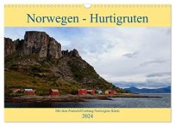 Norwegen - Hurtigruten (Wandkalender 2024 DIN A3 quer), CALVENDO Monatskalender