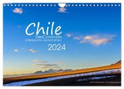 Chile DesConocido (Wandkalender 2024 DIN A4 quer), CALVENDO Monatskalender