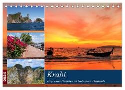 Krabi - Tropisches Paradies im Südwesten Thailands (Tischkalender 2024 DIN A5 quer), CALVENDO Monatskalender