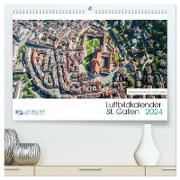 Luftbildkalender St. Gallen 2024 (hochwertiger Premium Wandkalender 2024 DIN A2 quer), Kunstdruck in Hochglanz