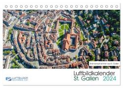 Luftbildkalender St. Gallen 2024 (Tischkalender 2024 DIN A5 quer), CALVENDO Monatskalender