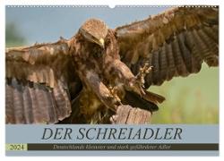 Der Schreiadler (Clanga pomarina) - Deutschands kleinster und stark gefährdeter Adler. (Wandkalender 2024 DIN A2 quer), CALVENDO Monatskalender