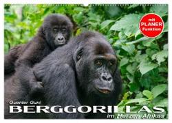 Berggorillas im Herzen Afrikas (Wandkalender 2024 DIN A2 quer), CALVENDO Monatskalender